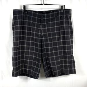 Nike Golf Shorts 38 Plaid Flat Front